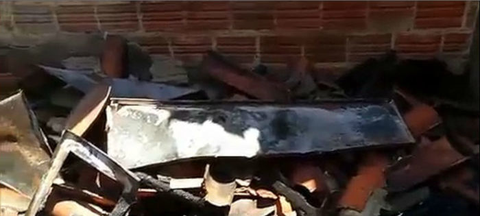 Casa ficou destruída (Crédito: Rede Meio Norte)