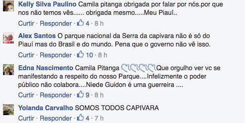 Post Camila Pitanga (Crédito: Reprodução)