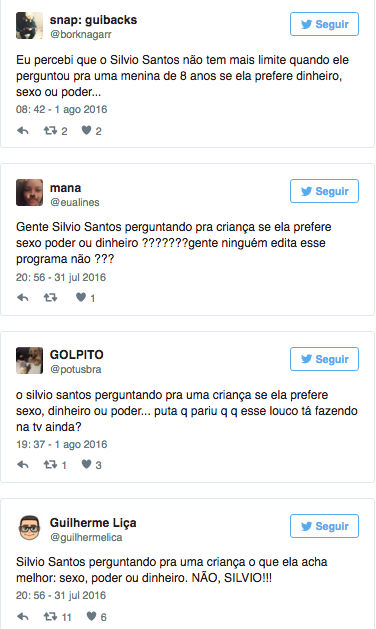 Silvio Santos é criticado por pergunta polêmica para criança na TV (Crédito: Reprodução)