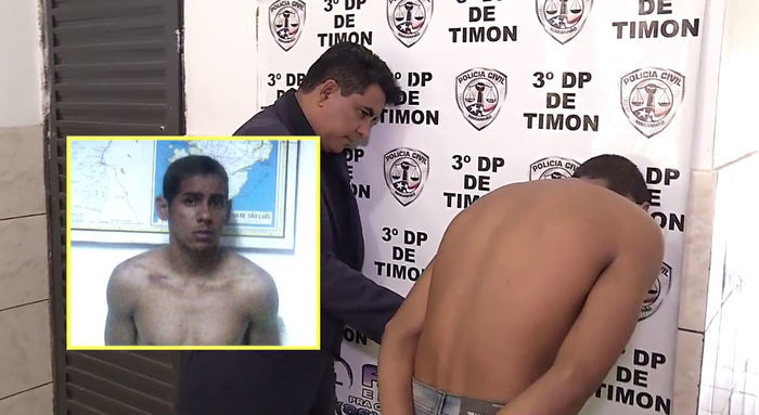 Acusado de roubar uma moto em Timon-MA (Crédito: Reprodução)