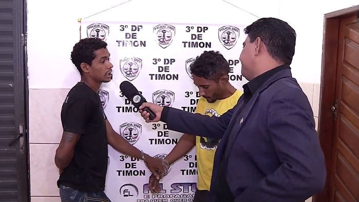 Homens presos por furto em Timon-MA (Crédito: Reprodução)