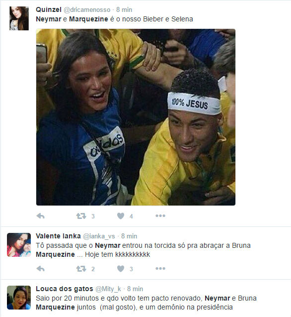 As redes sociais ficaram em polvorosa após o encontro (Crédito: Reprodução)