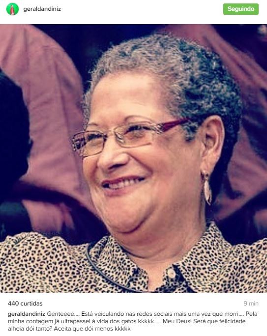 Ex-BBB Geralda desmente morte pela segunda vez (Crédito: Reprodução/ Instagram )