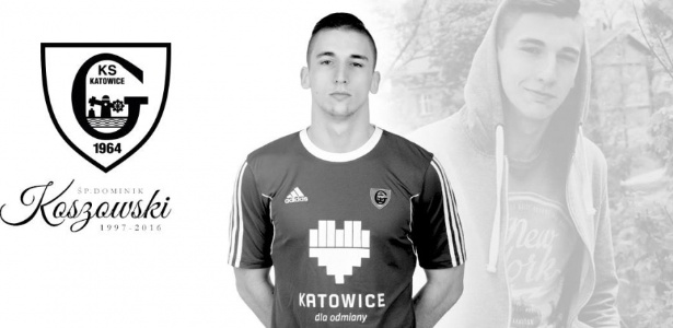GKS Katowice presta homenagem a Dominik Koszowski, morto no último domingo (Crédito: Reprodução)