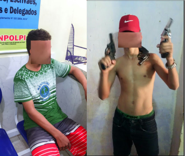 Menor foi apreendido pela Força Tática (Crédito: Reprodução)