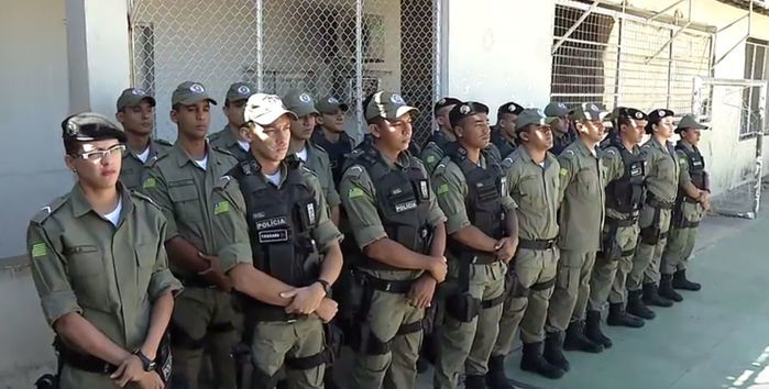 Policiais que reforçam a Companhia Independente do Promorar (Crédito: Reprodução)