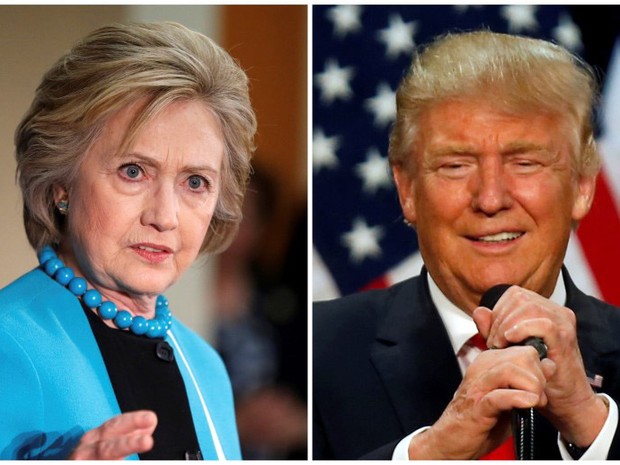 Hillary Clinton e Donald Trump (Crédito: Reprodução)