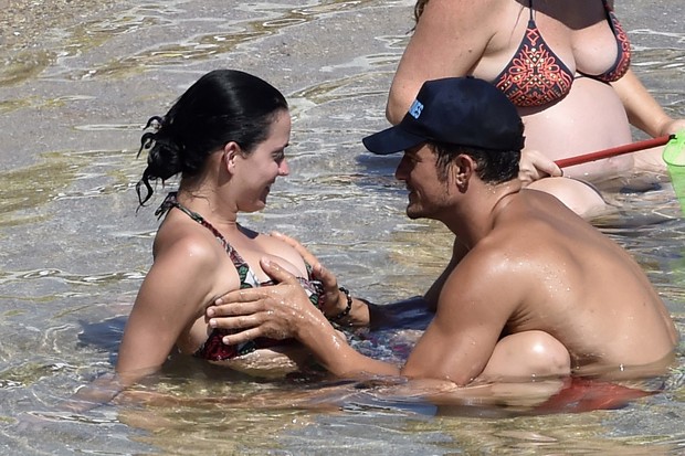 Orlando Bloom e Katy Perry (Crédito: Reprodução)