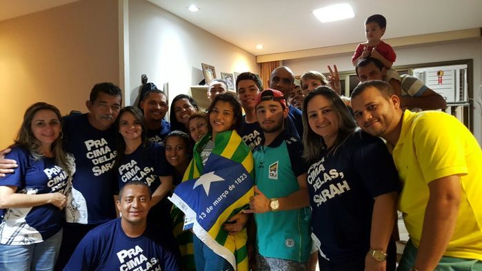 Sarah recebeu o apoio de amigos e familiares