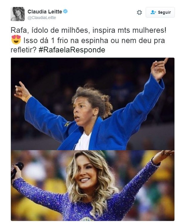 Postagem de Claudinha causou polêmica (Crédito: Reprodução)