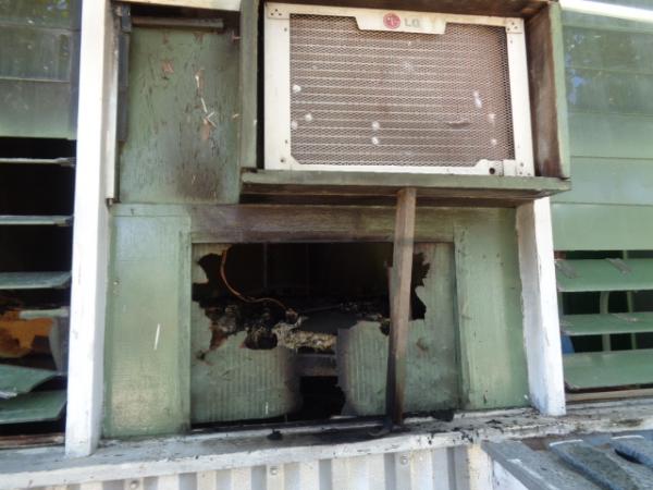 Pane em ar-condicionado provocou princípio de incêndio