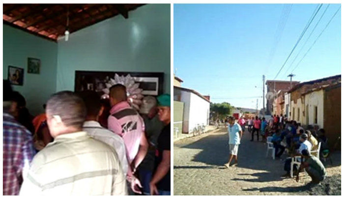 Velório acontece na casa das vítimas (Crédito: Reprodução)