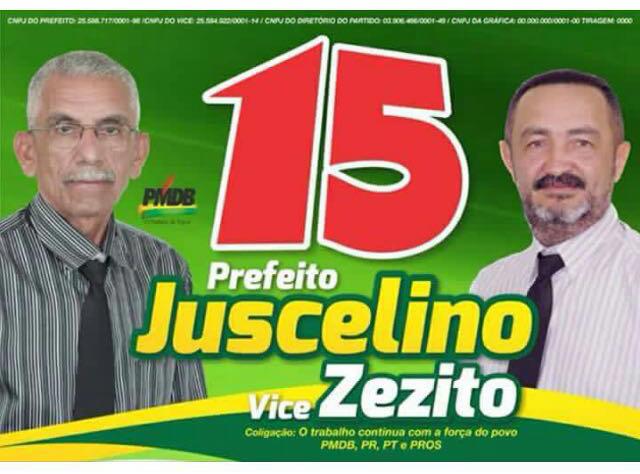Juscelino Mesquita dos Reis e o seu vice José Eduardo Gonzaga Filho, o ‘Zezito’