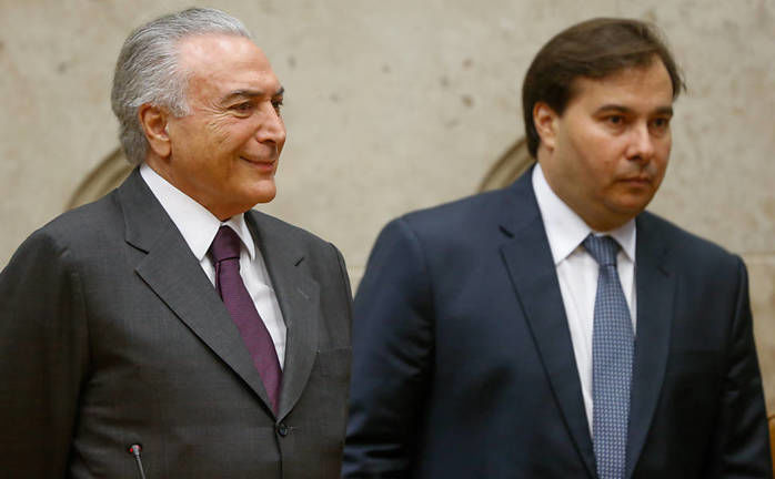 Michel Temer e Rodrigo Maia (Crédito: Reprodução)