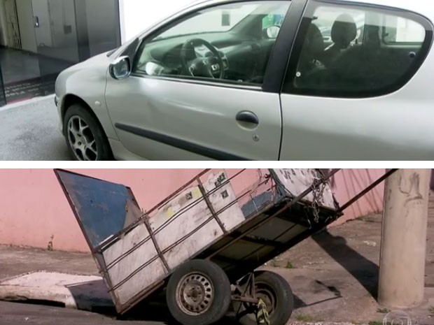 Acusado passou em carro e lançou (Crédito: Reprodução)