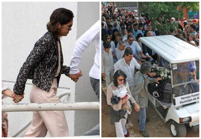 Luciana Lima deixa velório bastante aplaudida (Crédito: Orlando Oliveira)