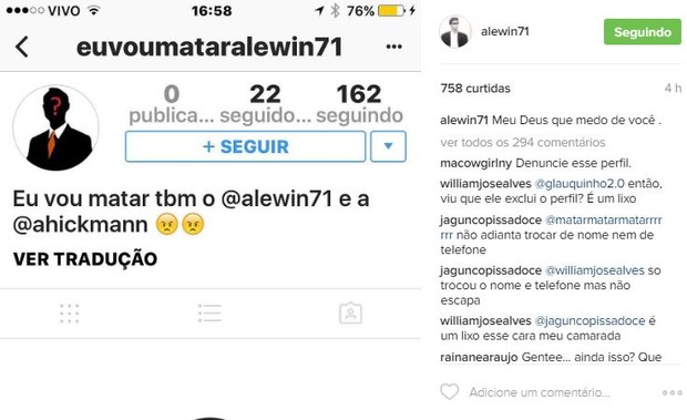 Marido de Ana Hickmann revela novas ameaças em rede social (Crédito: Reprodução)