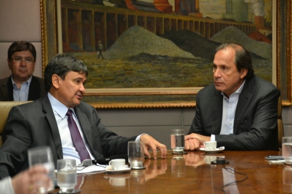 Governador durante reunião com presidente da CSN, Benjamin Steinbruch