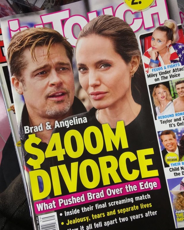 Angelina Jolie e Brad Pitt estão se separando, afirma tablóide (Crédito: Reprodução)