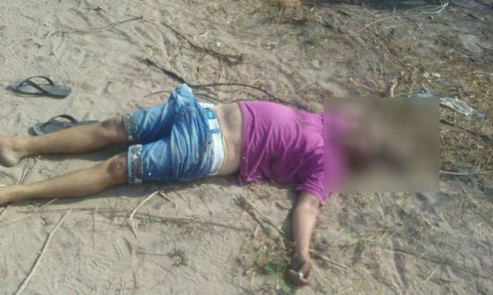 Corpo encontrado na manhã de hoje (Crédito: Divulgação/ Polícia Militar)