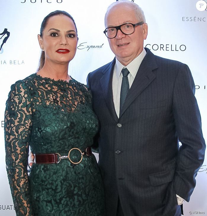 Luiza Brunet ao lado do ex-marido,empresário bilionário Líro Albino Parisotto