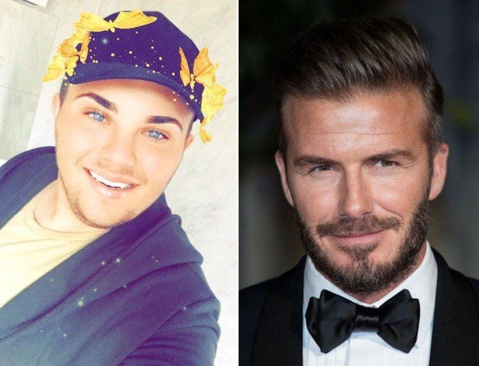 Jovem gasta cerca de R$ 85 mil para ficar igual a David Beckham (Crédito: Reprodução)