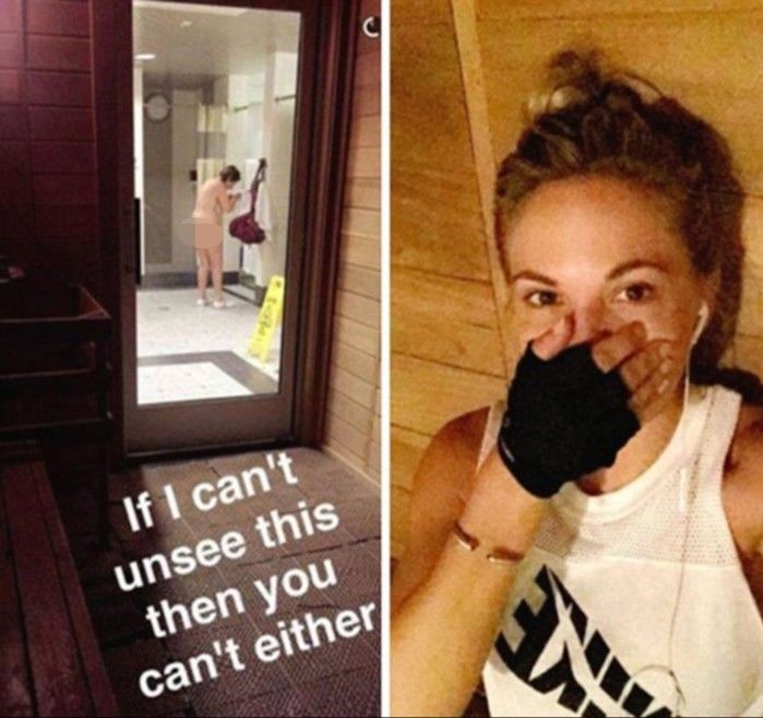 Modelo postou nas redes sociais foto zombando de mulher em banheiro da academia