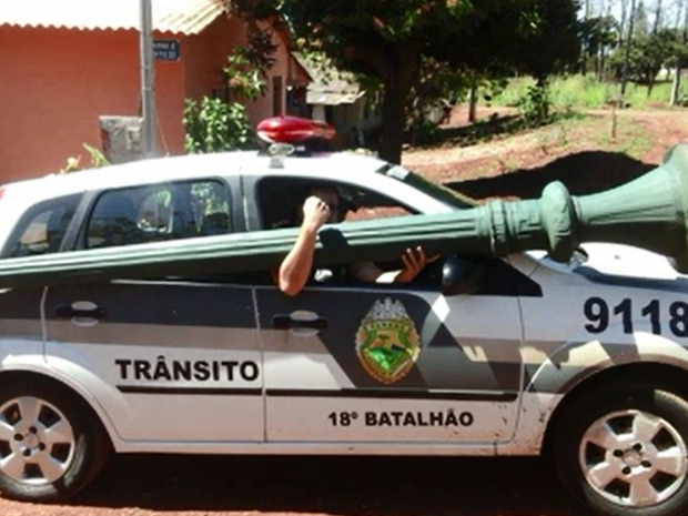 Acusado furtou um poste (Crédito: Reprodução)