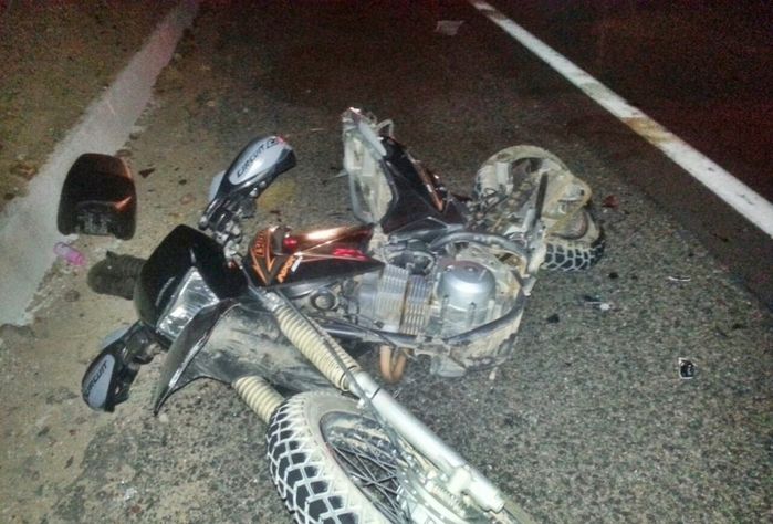 Moto modelo Bros conduzida pela vítima (Crédito: Cidadesnanet)