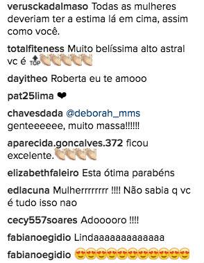 Comentários dos seguidores (Crédito: Reprodução)