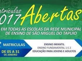Matrículas já estão abertas na rede municipal de ensino