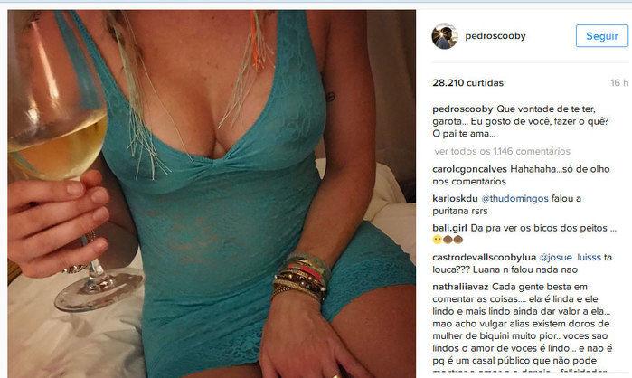 Pedro Scooby postou foto íntima de Luana Piovanni