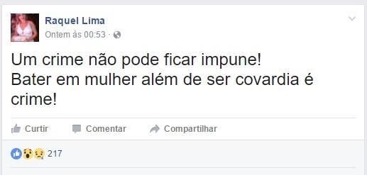Publicações de Raquel Lima (Crédito: Reprodução)