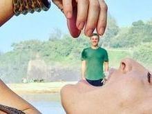 Luciano Huck posta foto divertida sendo ‘engolido’ por Angélica
