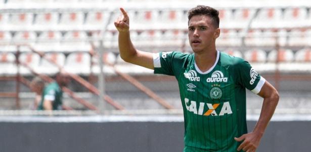 Vini comemora o gol da vitória da Chapecoense (Crédito: Reprodução)