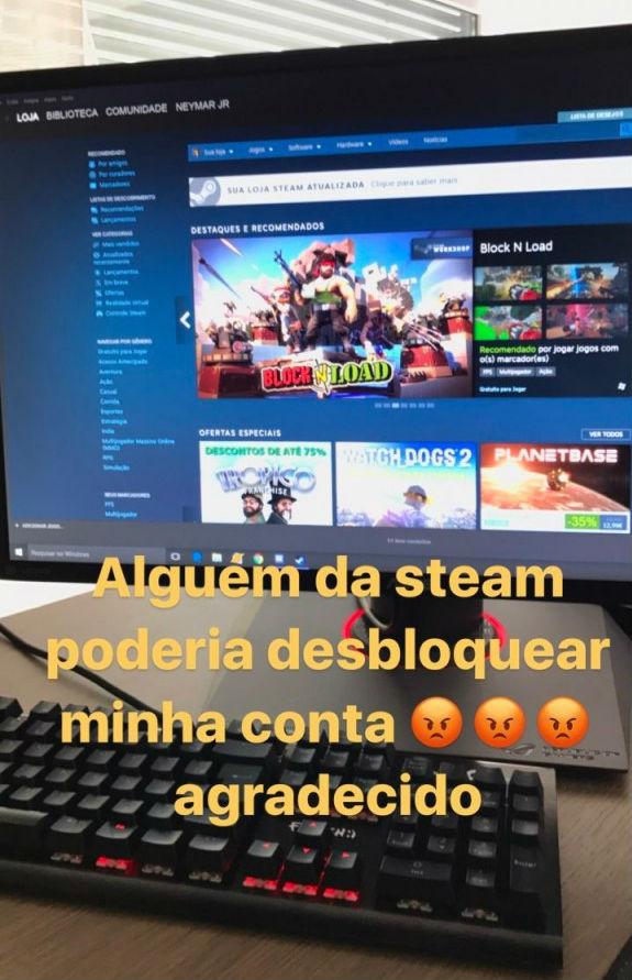 Postagem do atacante (Crédito: Reprodução)