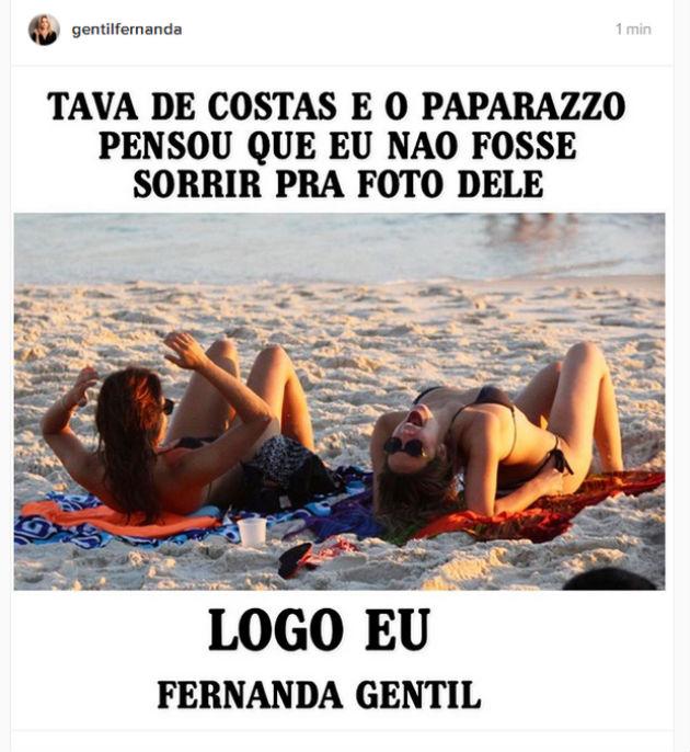 Fernanda Gentil faz post com meme do momento: 'Logo eu..."