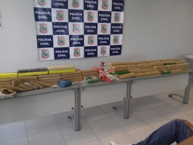 Droga apreendida em Fortaleza, no Ceará (Crédito: Leandro Silva/TV Verdes Mares)