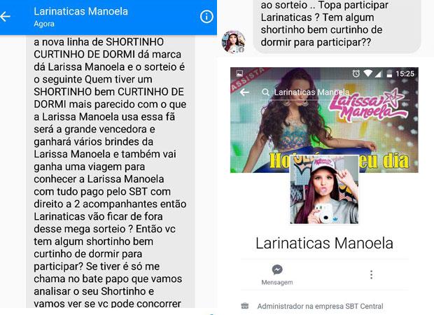 Falso fã-clube de Larissa Manoela