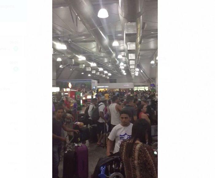 Aeroporto de São Luís ficou super lotado após desvio de três aeronaves (Crédito: Portal MN)