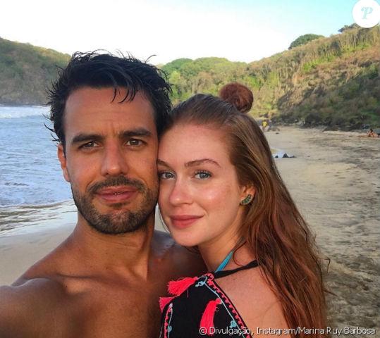Marina Ruy Barbosa comemora um ano de namoro em Fernando de Noronha