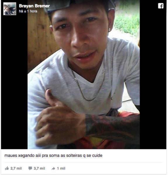 Detentos faz post após fugir dizendo que está chegando em Manaus
