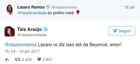 Participante do BBB provoca ciúmes de Taís Araújo nas redes sociais