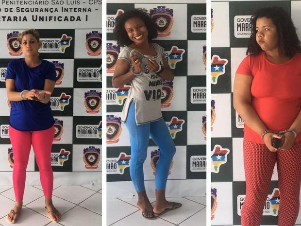 Mulheres presas com drogas em Pedrinhas, no Maranhão
