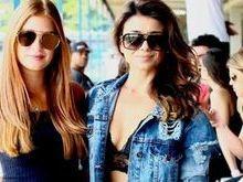 Marina Ruy Barbosa leva Paula Fernandes para ver corrida do noivo