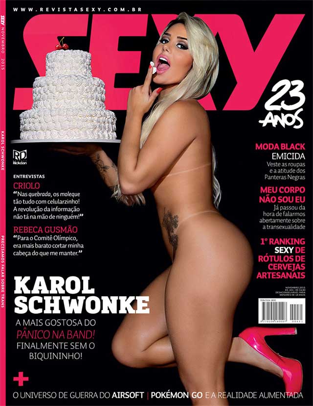 Karol foi capa da revista Sexy em novembro de 2015 (Crédito: Reprodução)