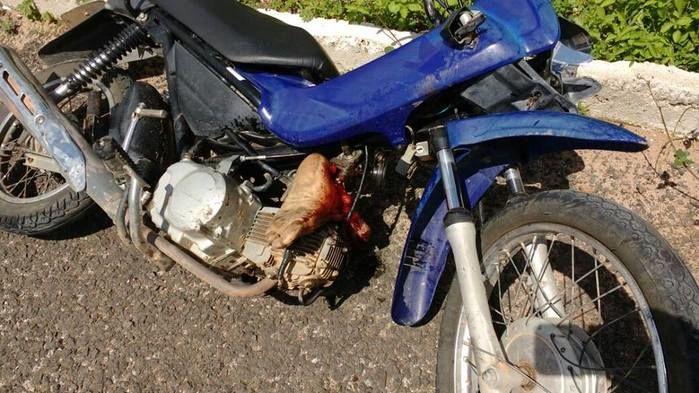 Colisão entre carro e moto deixou um morto (Crédito: Piauí em Foco)