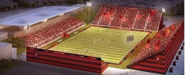 Flamengo posta imagem de como ficará o seu estádio em 2017