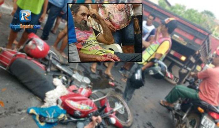Acidente deixa mototaxista ferido