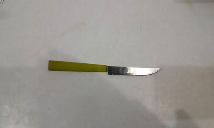Faca utilizada pelo acusado em Dom Expedito Lopes (Crédito: Polícia Militar)